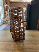 Vintage 13” Shaker Style Hexagonal Weave Cheese Basket