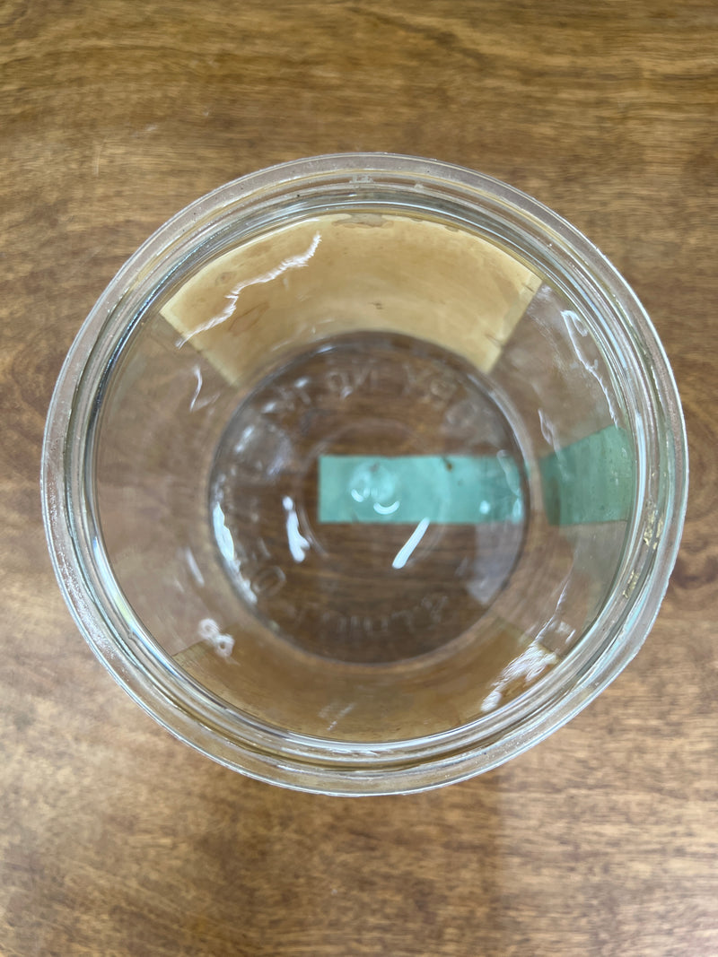 Antique Prince Albert  Glass Tobacco Humidor Jar No Lid 1910 Tax Stamp