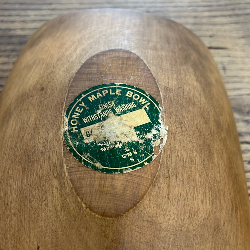 Vintage GMS Honey Maple Oval Bowl