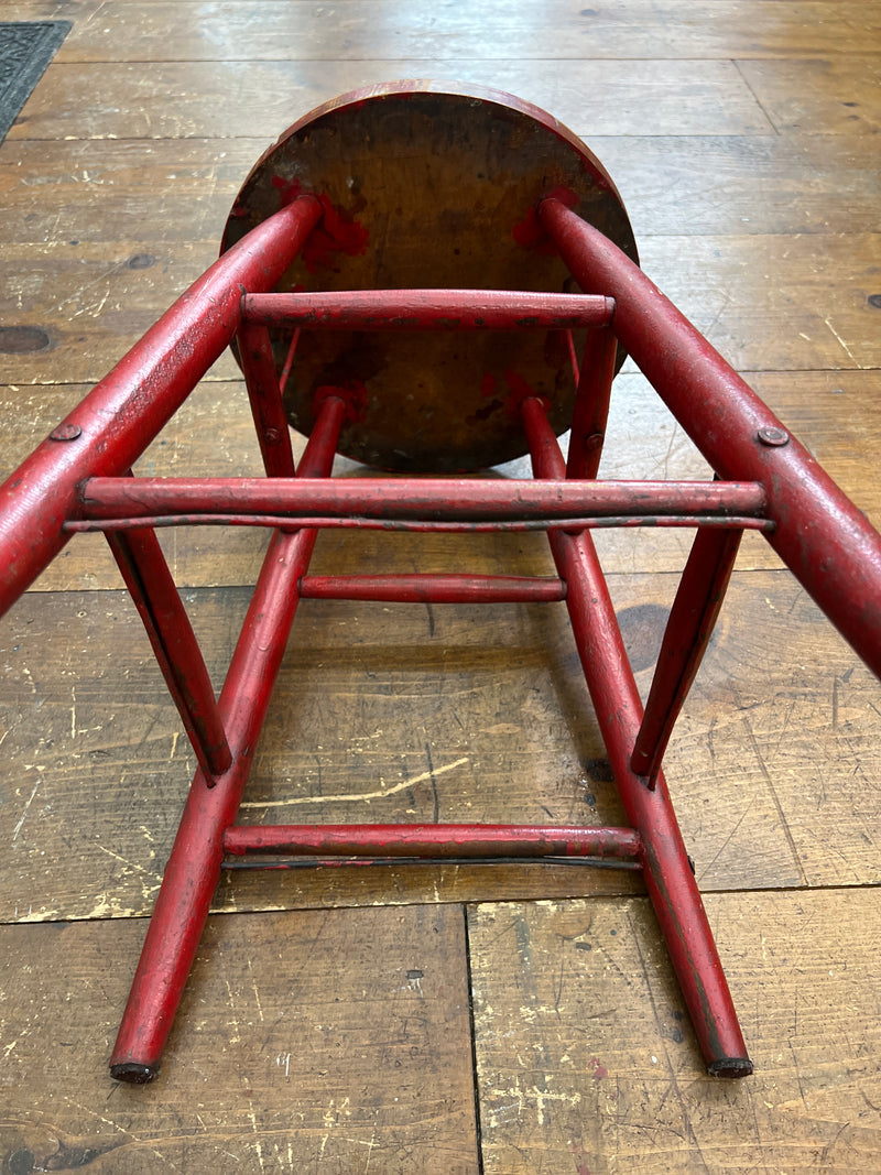 Vintage Red Stool