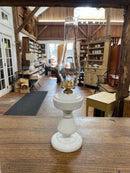 Vintage White Milk Glass Oil Lamp
