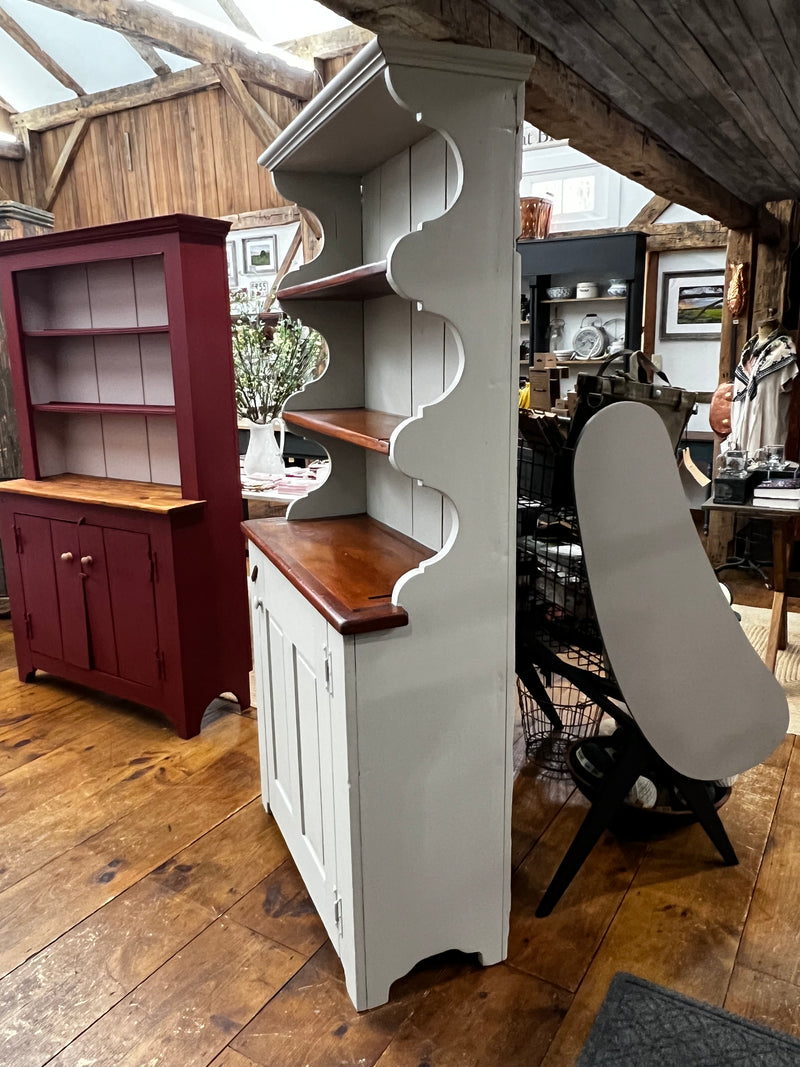 Antique Pine Stepback Cupboard