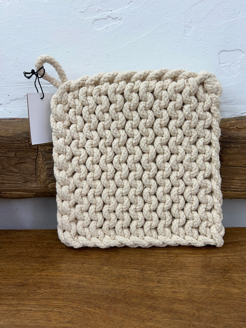 Cotton Crocheted Pot Holder 4 Colors