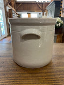 Antique Stoneware Crock - 2 Gallon with Slip Handles