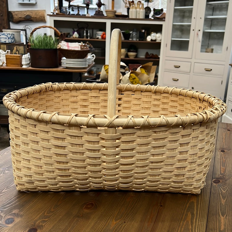 Vintage Handwoven Gathering Basket