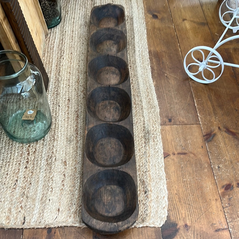 Vintage Sectional Wood Dough Proofing Tray/Bowl