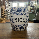 Antique Buffalo Pottery Blue Onion Jar Rice Canister - No Lid