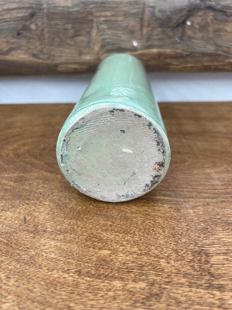 Vintage Green Glazed Stoneware Bottle