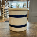 Vintage Blue Striped Crock