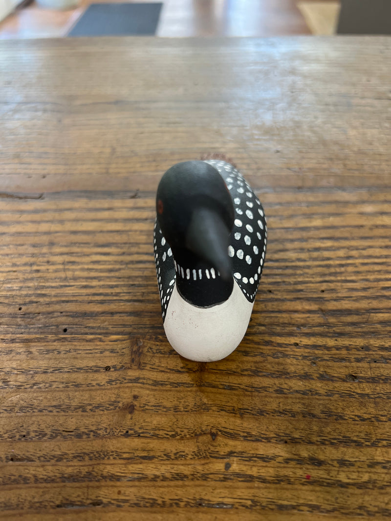 Vintage Mini Common Loon Decoy Painted by R.E. Miner