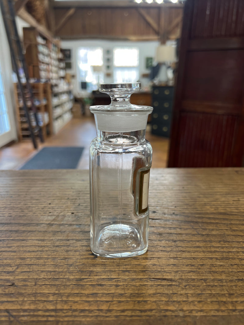 Antique Apothecary Glass Over Label Pharmacy Bottle-Boracic Acid