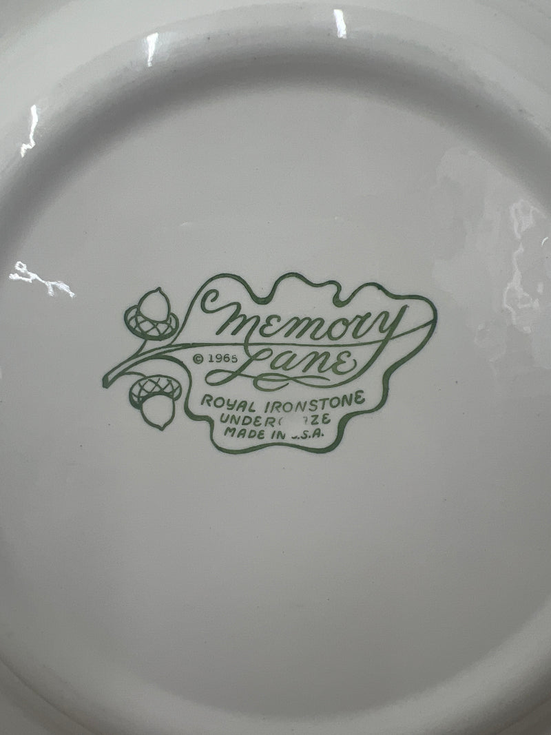 Vintage Royal Ironstone Memory Lane  Red Transferware Dinner Plate