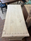 Vintage Scrub Pine Cupboard Two Door with Two Top Drawer