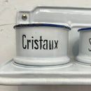 Vintage Enameled White Laundry Soap Shelf