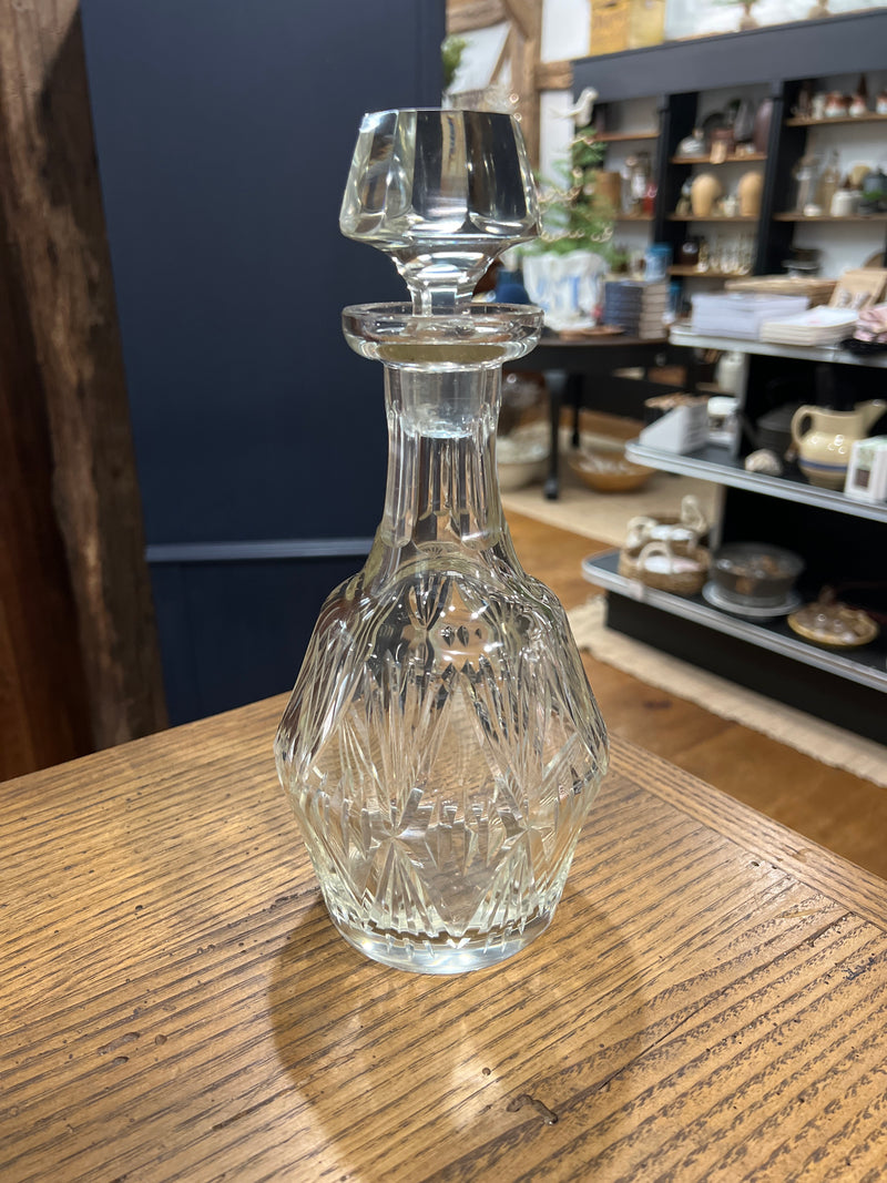 Vintage Crystal Cut Glass Decanter