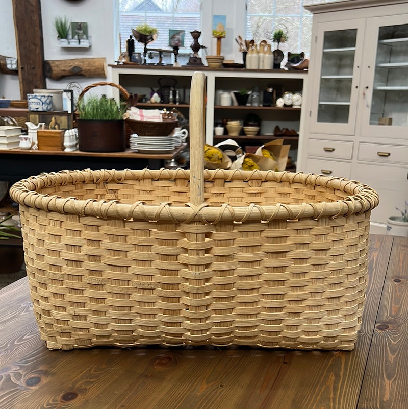 Vintage Handwoven Gathering Basket