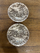 Vintage Staffordshire Royal Mail Brown + White Bowl