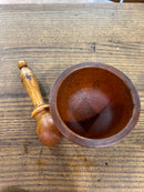 Vintage Wooden Mortar and Pestle