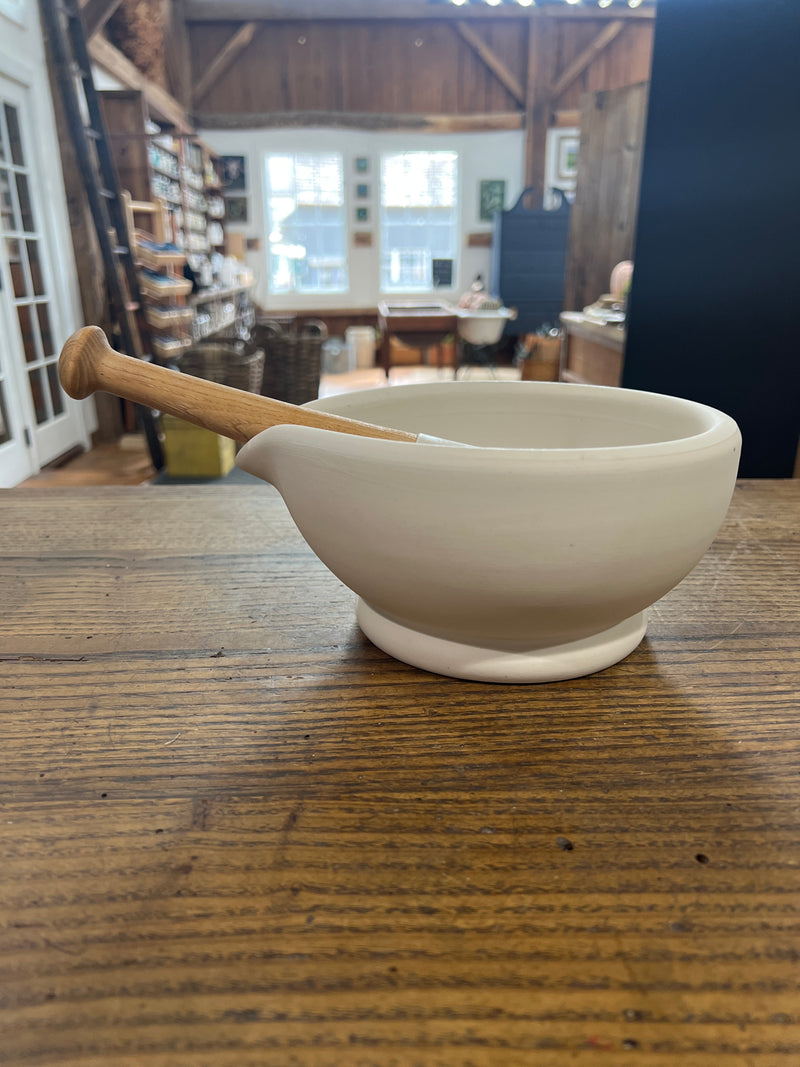 Vintage English Unglazed Lab Mortar and Pestle