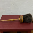 Vintage 11” Round Horsehair Paint Brush with Turned Handle