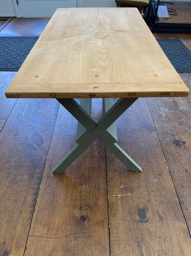 Vintage X Shape Wooden Leg Table