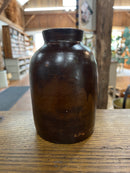 Antique Brown Glazed Stoneware Jar