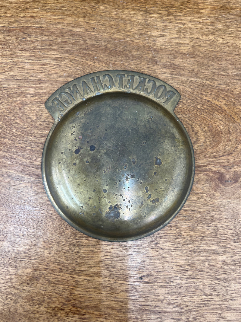 Vintage Brass Pocket Change Dish