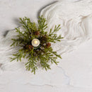 PRICKLY PINE TAPER CANDLE RING