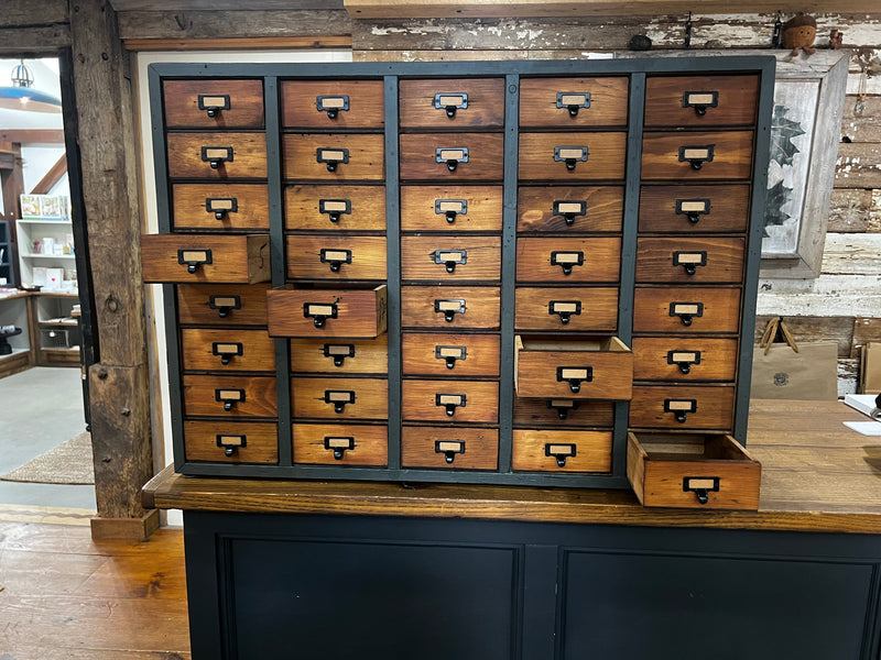 Vintage Industrial 40 Drawer Unit Countertop