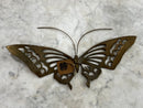 Vintage Brass 13" Wide Butterfly Wall Hanging