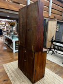 Antique Pine Two-Piece Step Back Hutch