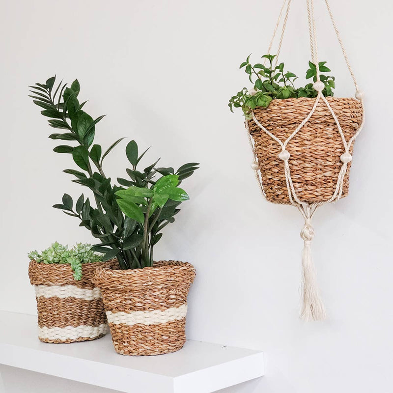 Handwoven Wicker Savar Nesting Plant Basket  3 Styles