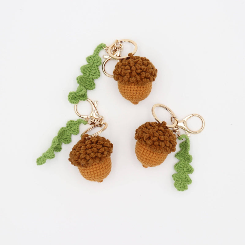 Forest Friend: Cozy Acorn Keychain Charm