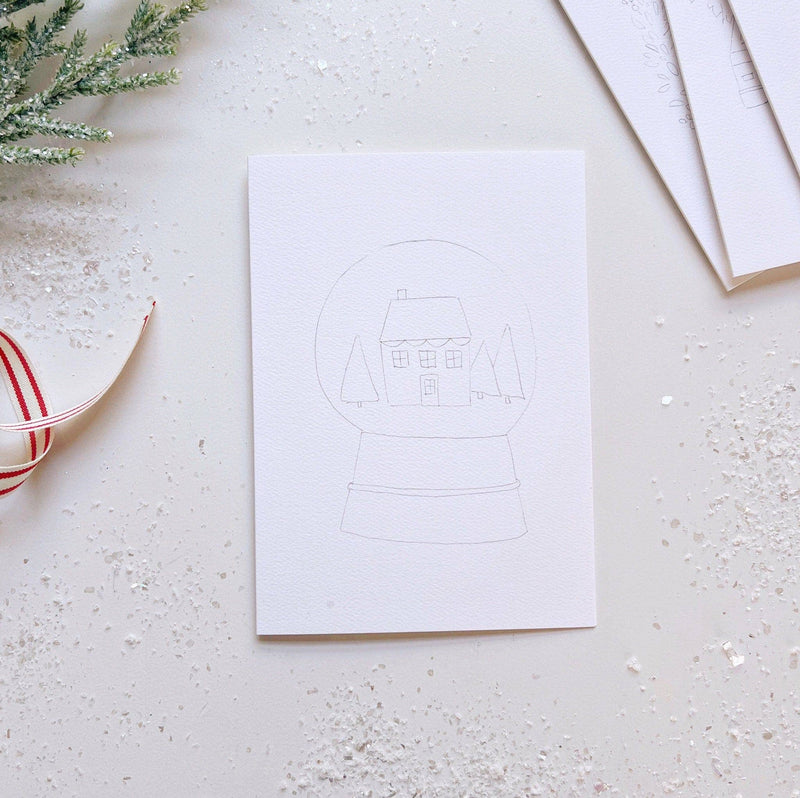 Christmas Cheer Paintable Notecard