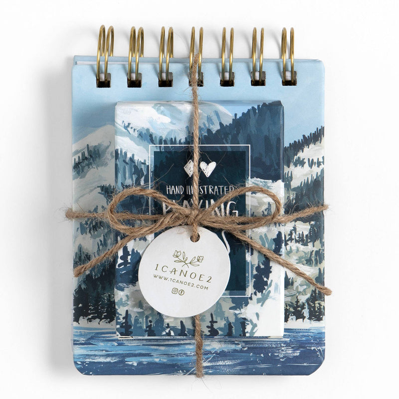 Winter Landscape Playing Card + Scorecard Notebook Set