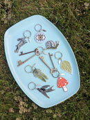 Metal enamel keychain / bag charm | friend of the forest mushroom