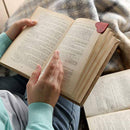 Leather Heart Bookmark - Brown