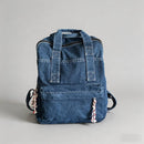 Vintage Washed Denim Backpack: Navy / One Size