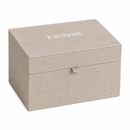Linen Recipe Card Box Holder