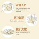 Bees Wrap Beeswax Reusable Bread Wrap - Garden Party Print