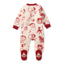 Nostalgic Christmas Organic Cotton Sleep & Play Footed: 3-6M