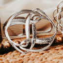 Infinity Scarf Ring - Handmade Pewter Scarf Clip for Scarves