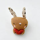 Playful Animal Cherry Brooch: Scarf Bear / One Size