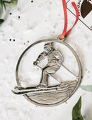 Handmade Athlete Christmas Ornament - Snow Skiing Skier