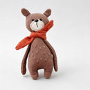 Playful Animal Cherry Brooch: Scarf Bear / One Size