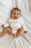 Pumpkin Organic Bodysuit Long Sleeve: 0-3M