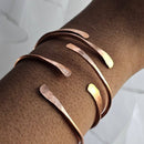 Pure Copper Hammered Ends Bangle