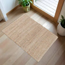 · REDEARTH · Jute Cotton Area Rug - 2'x3' Rectangular Rug, Sustainable Handwoven, Non-Shedding, Soft & Durable – Reversible, Neutral Tones for Home Décor in Living Room, Dining Room, Bedroom