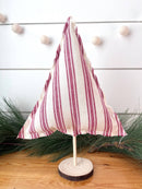 3 pack/ Primitive Red Stripe Christmas Tree Set    : Small