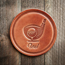 Fore! Golf Leather Coaster